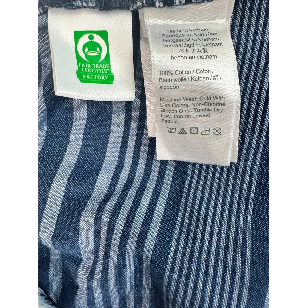 J Crew Mens Shorts Striped Blue White Elastic Waist‎ Drawstring Size M